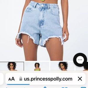 Princess Polly Denim Shorts Never worn
